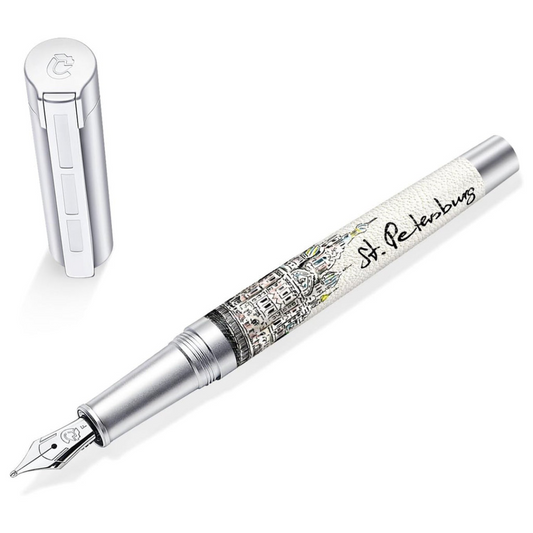 Staedtler Premium Corium Urbes Fountain Pen | Hand Drawn Illustration of St. Petersburg