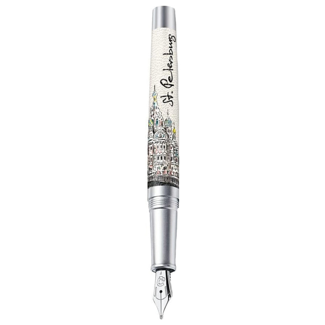 Staedtler Premium Corium Urbes Fountain Pen | Hand Drawn Illustration of St. Petersburg