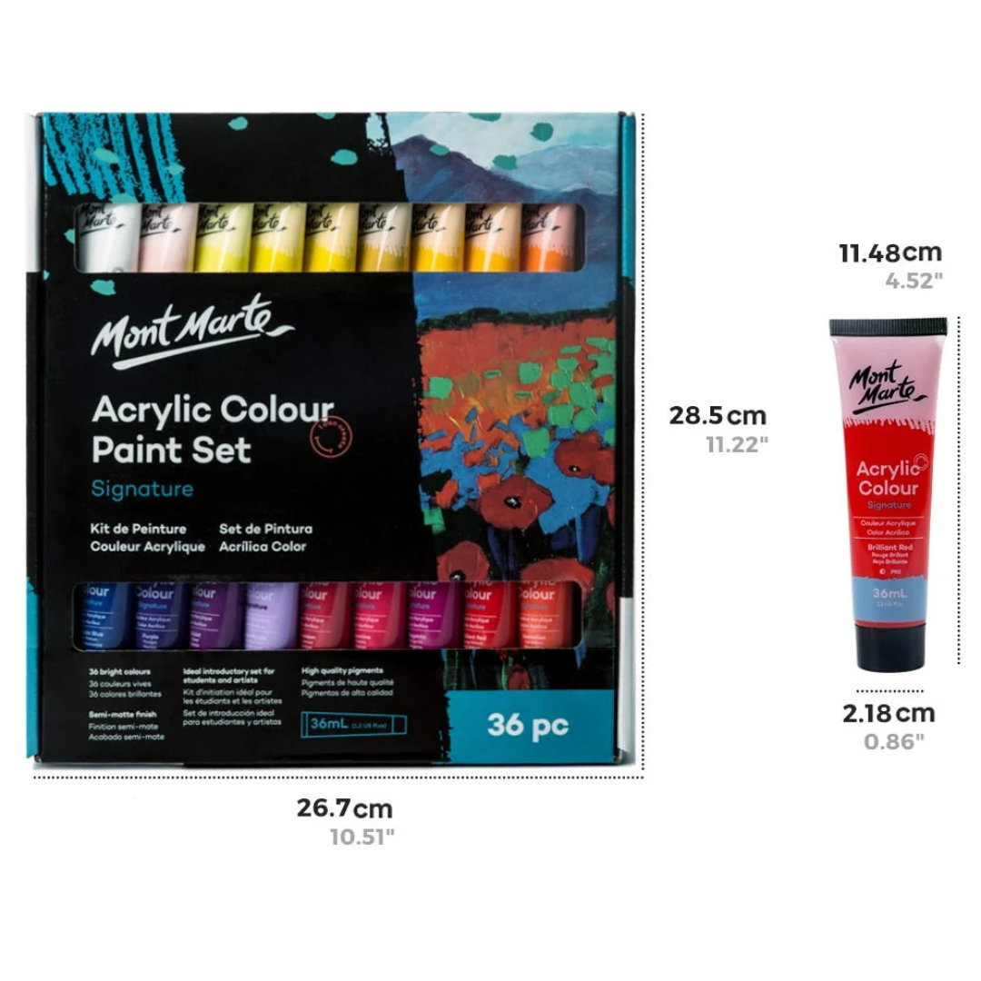 Mont Marte Acrylic Color 36 Shades Set (36ml each)