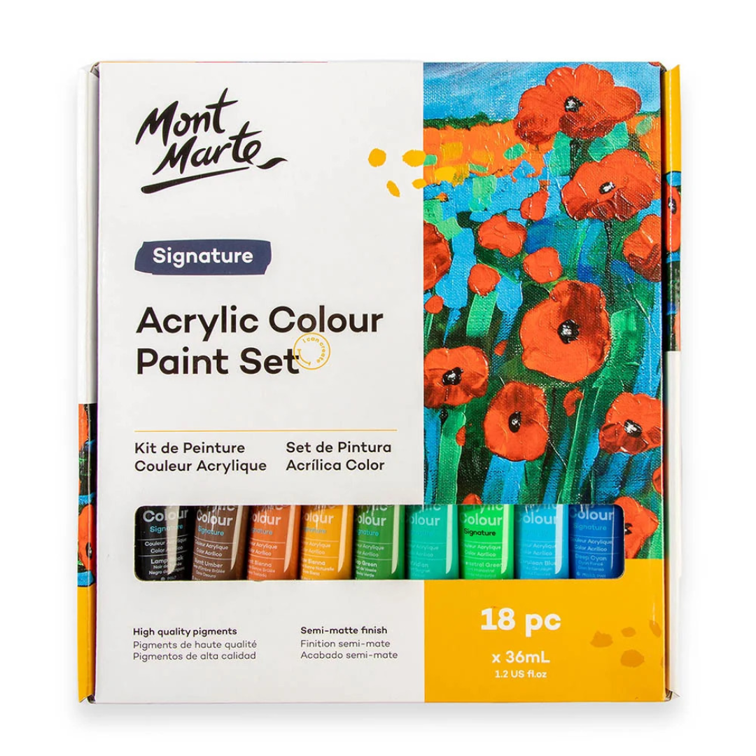 Mont Marte Acrylic Color 18 Shades Set