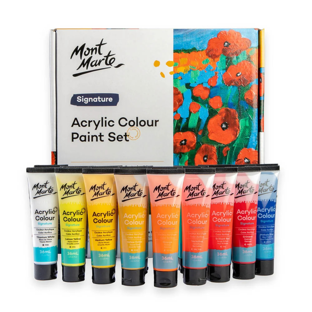 Mont Marte Acrylic Color 18 Shades Set (36ml each)