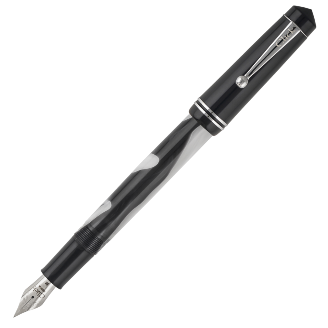 Click Aristocrat HA Fountain Pen Black White with Ink Set