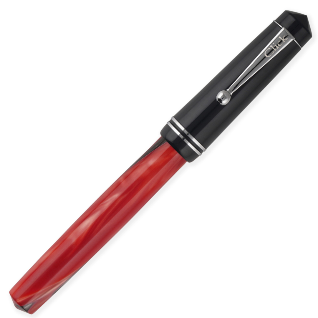 Click Aristocrat HA Fountain Pen Red Black with Ink Set