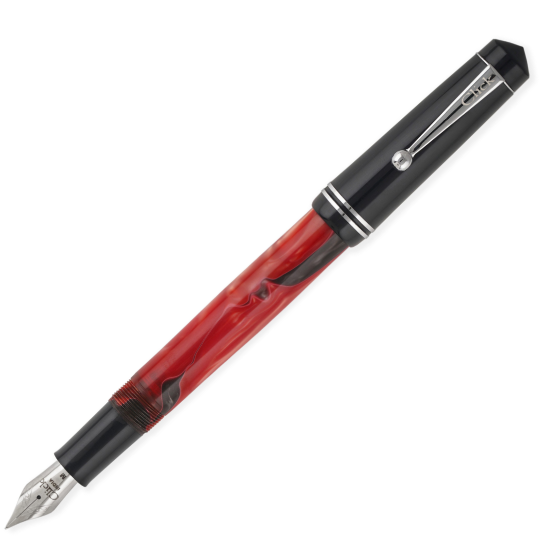 Click Aristocrat HA Fountain Pen Red Black with Ink Set
