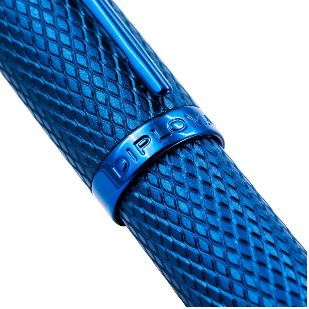 Diplomat Viper Blue Guilloche Fountain Pen
