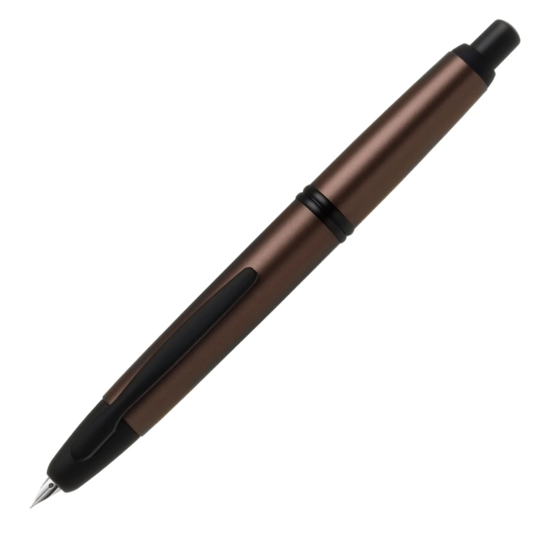 Pilot Capless Matte Copper Fountain Pen Black Trims