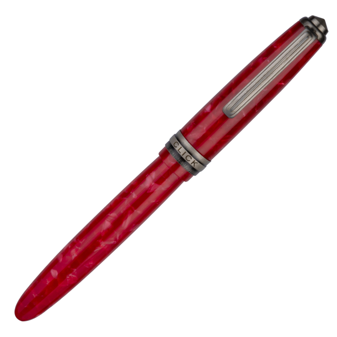 Click Falcon Premium Acrylic Fountain Pen Coral Red