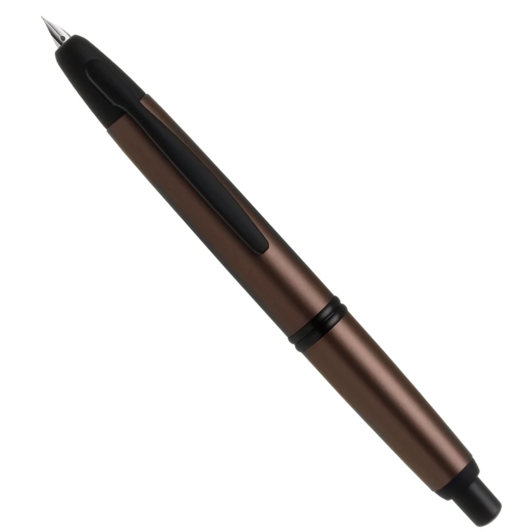Pilot Capless Matte Copper Fountain Pen Black Trims