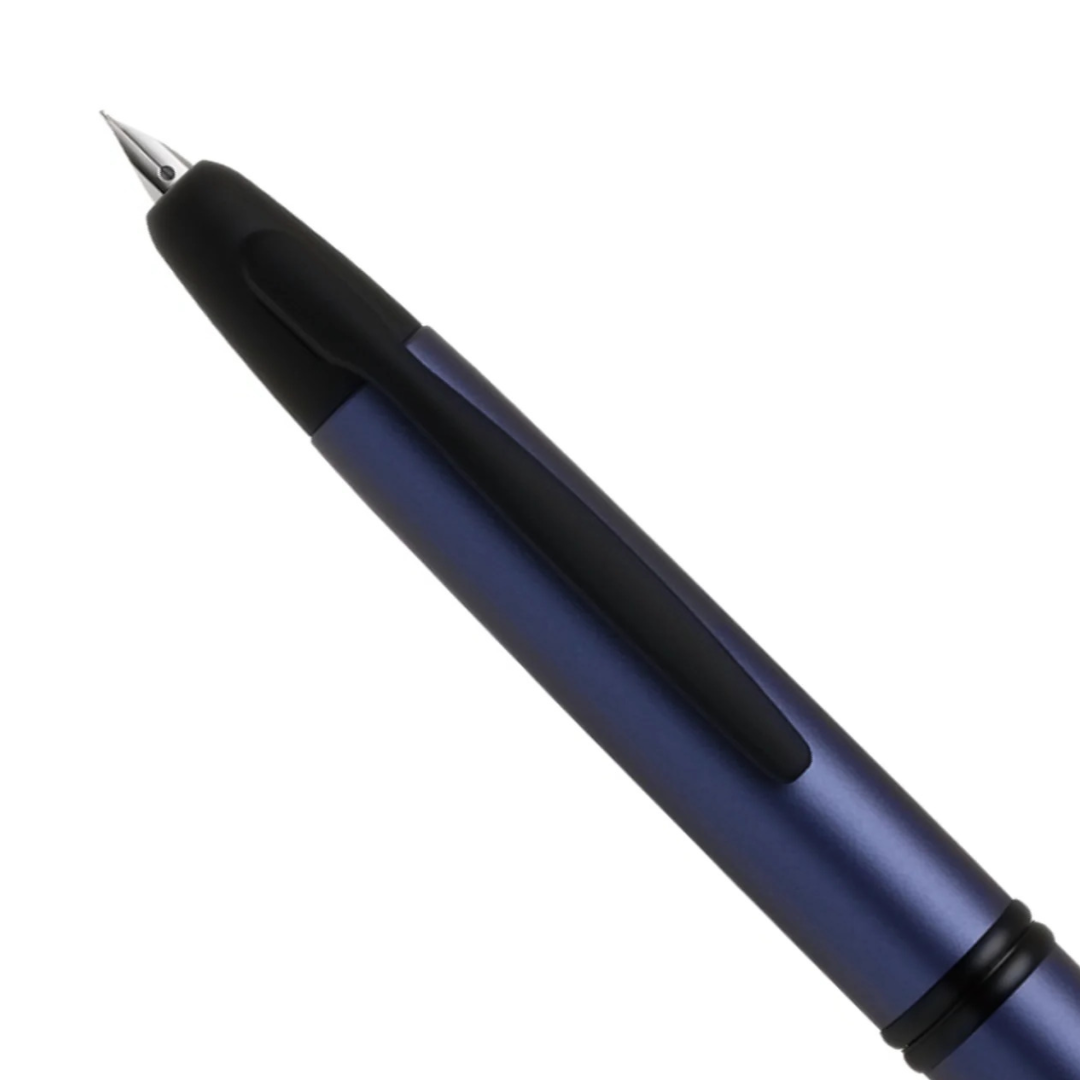 Pilot Capless Matte Ash Blue Fountain Pen Black Trims