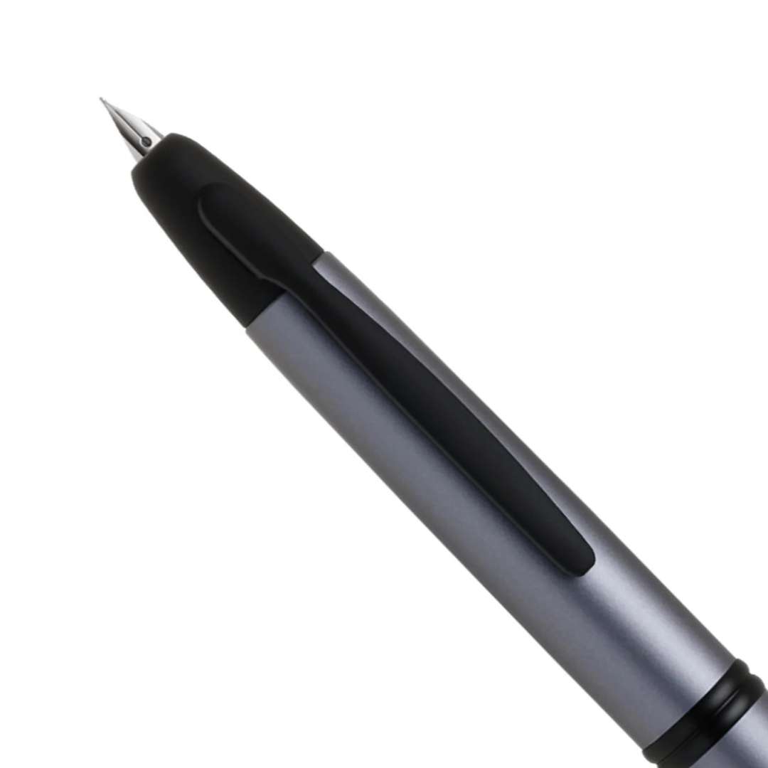 Pilot Capless Matte Silver Fountain Pen Black Trims