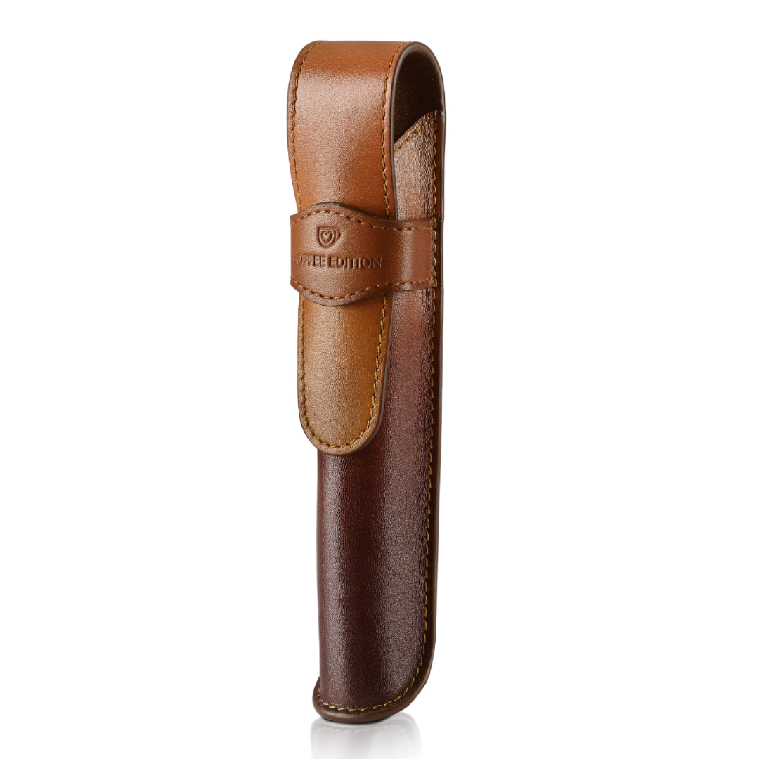 Sheaffer VFM Coffee Edition Ball Pen with Leather Single Pen Pouch Set