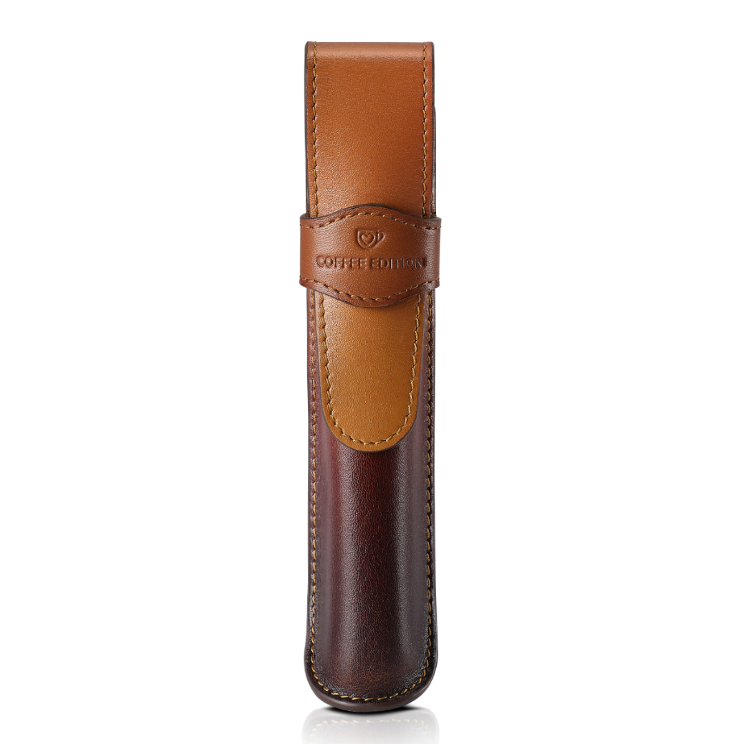 Sheaffer VFM Coffee Edition Ball Pen with Leather Single Pen Pouch Set