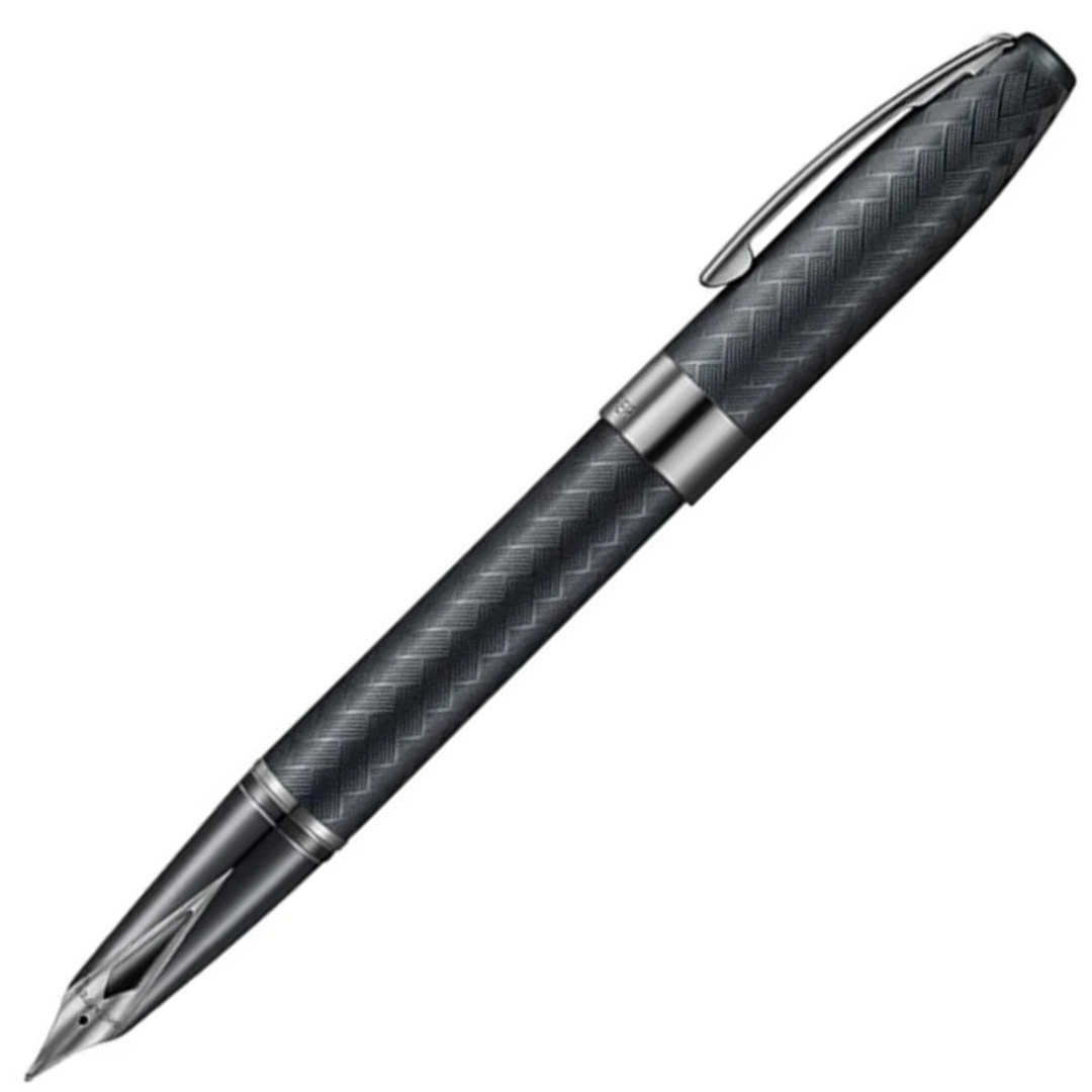 Shreaffer Legacy Chevron Matt Black PVD Fountain Pen