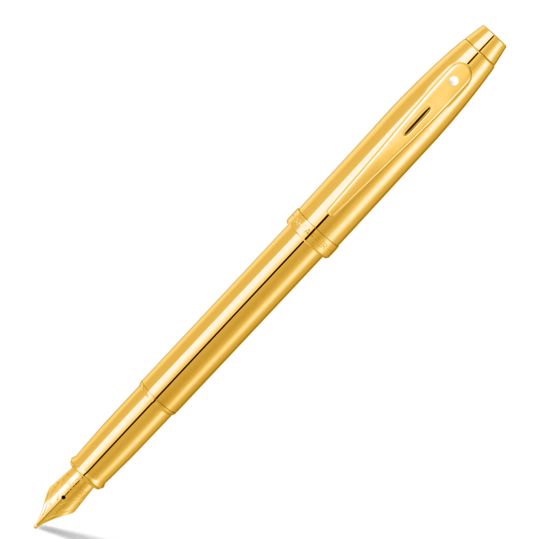 Sheaffer 100 Glossy PVD Gold Fountain Pen