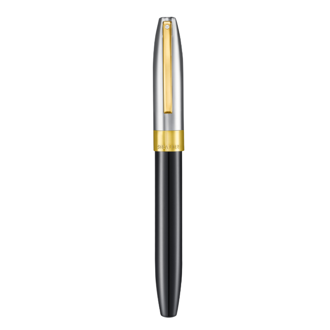 Sheaffer Legacy Inlaid Nib Fountain Pen - Glossy Black & Chrome Gold