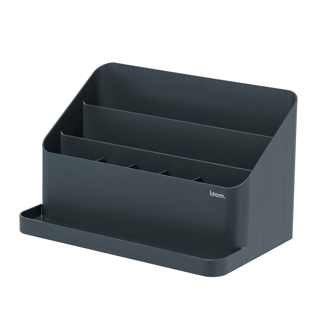 Litem Desk Organizer with Adjustable Compartments Desktop Holder - White