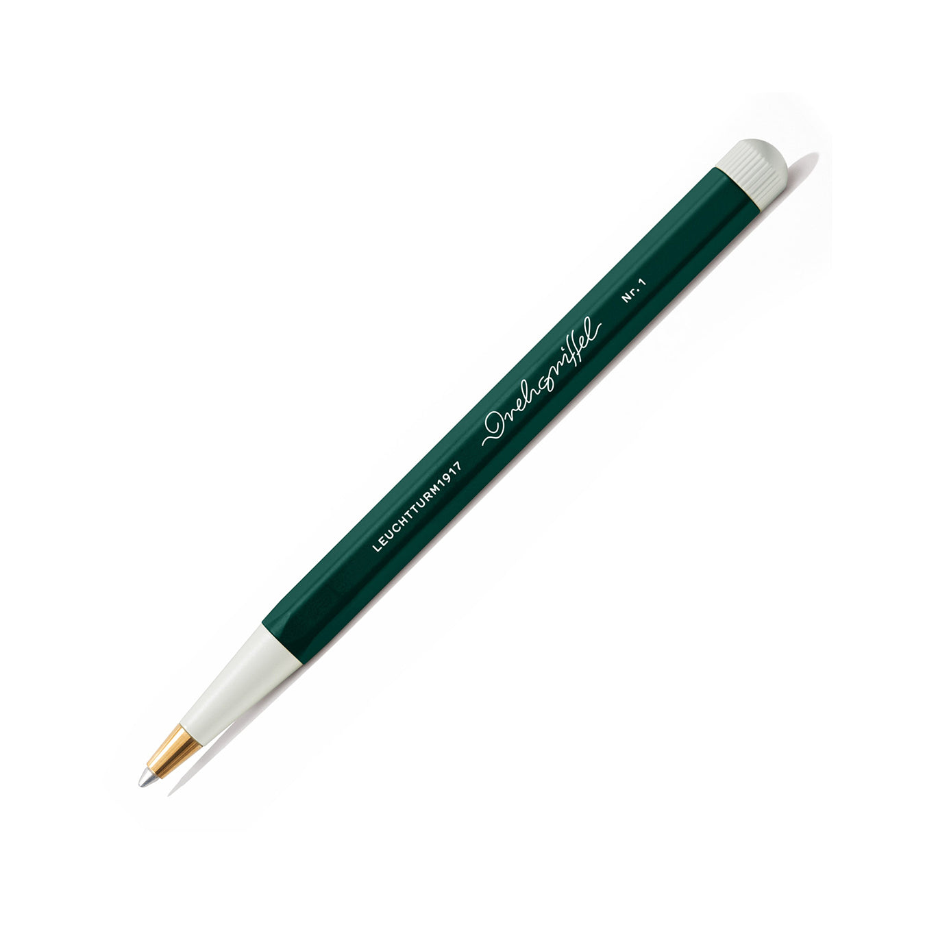 LEUCHTTURM1917 Ball Point Pen with Royal Blue Ink | Drehgriffel No. 1 | Forest Green | Twist Mechanism