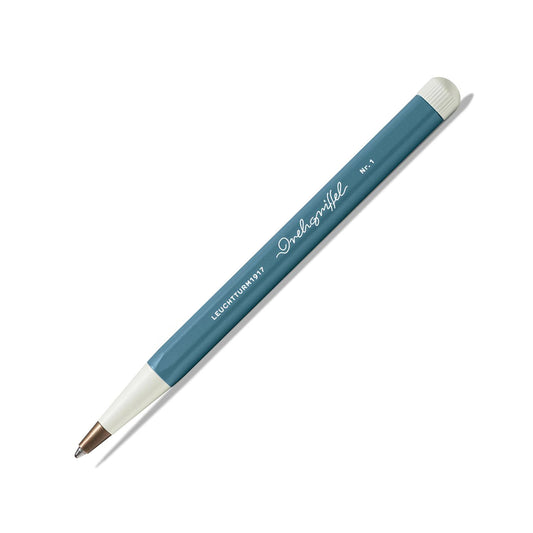 LEUCHTTURM1917 Gel Pen with Document Proof Black Ink | Drehgriffel No. 1 | Stone Blue| Twist Mechanism