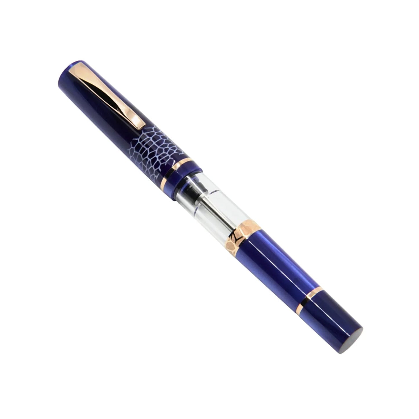 GIOIA Luminosa Blue Fountain Pen - Rose Gold  Trim