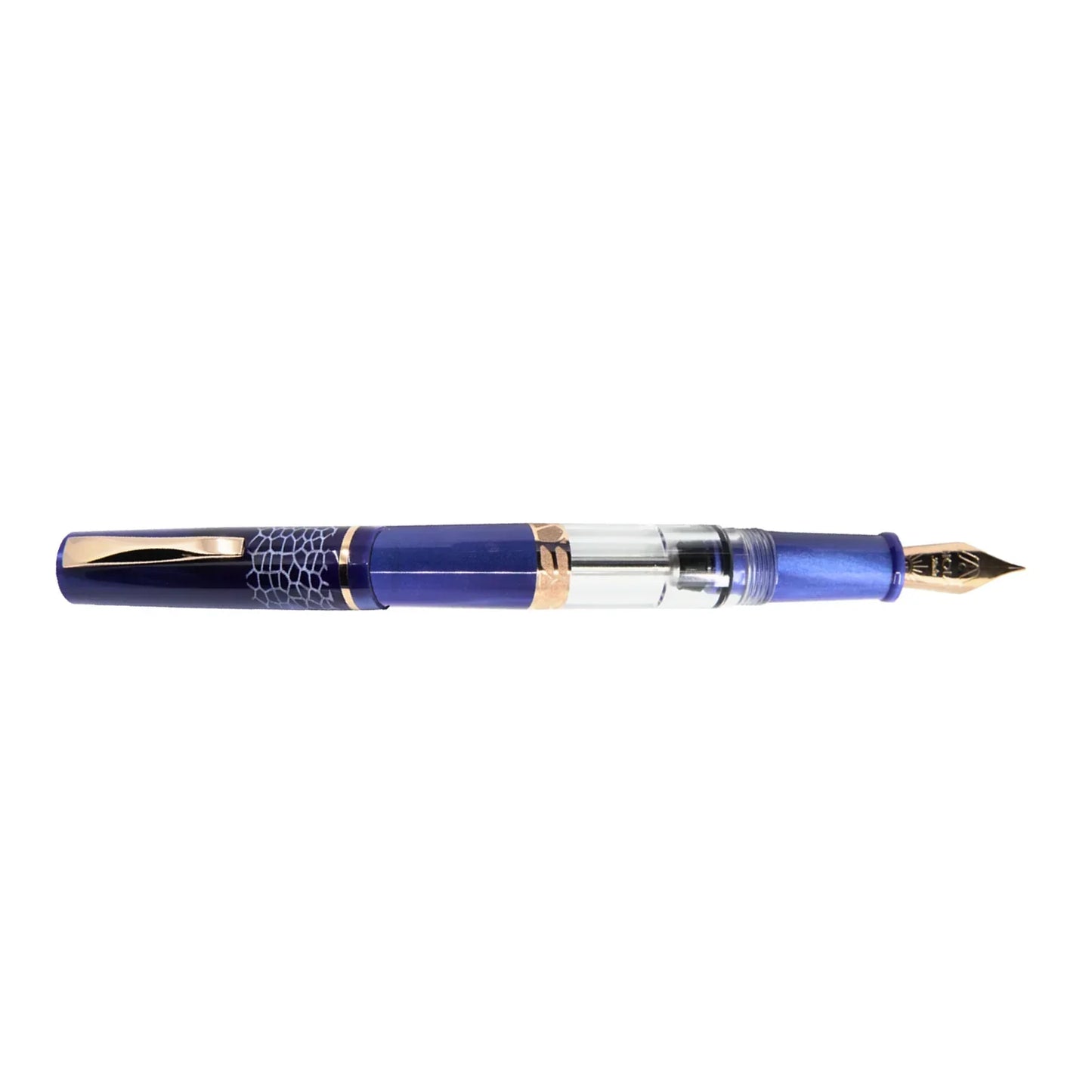 GIOIA Luminosa Blue Fountain Pen - Rose Gold  Trim