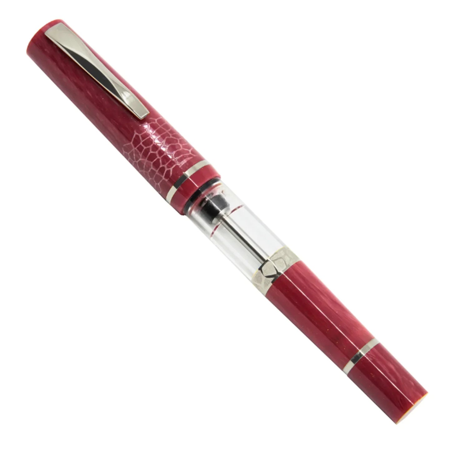 GIOIA Luminosa Corallo Fountain Pen - Silver Trim