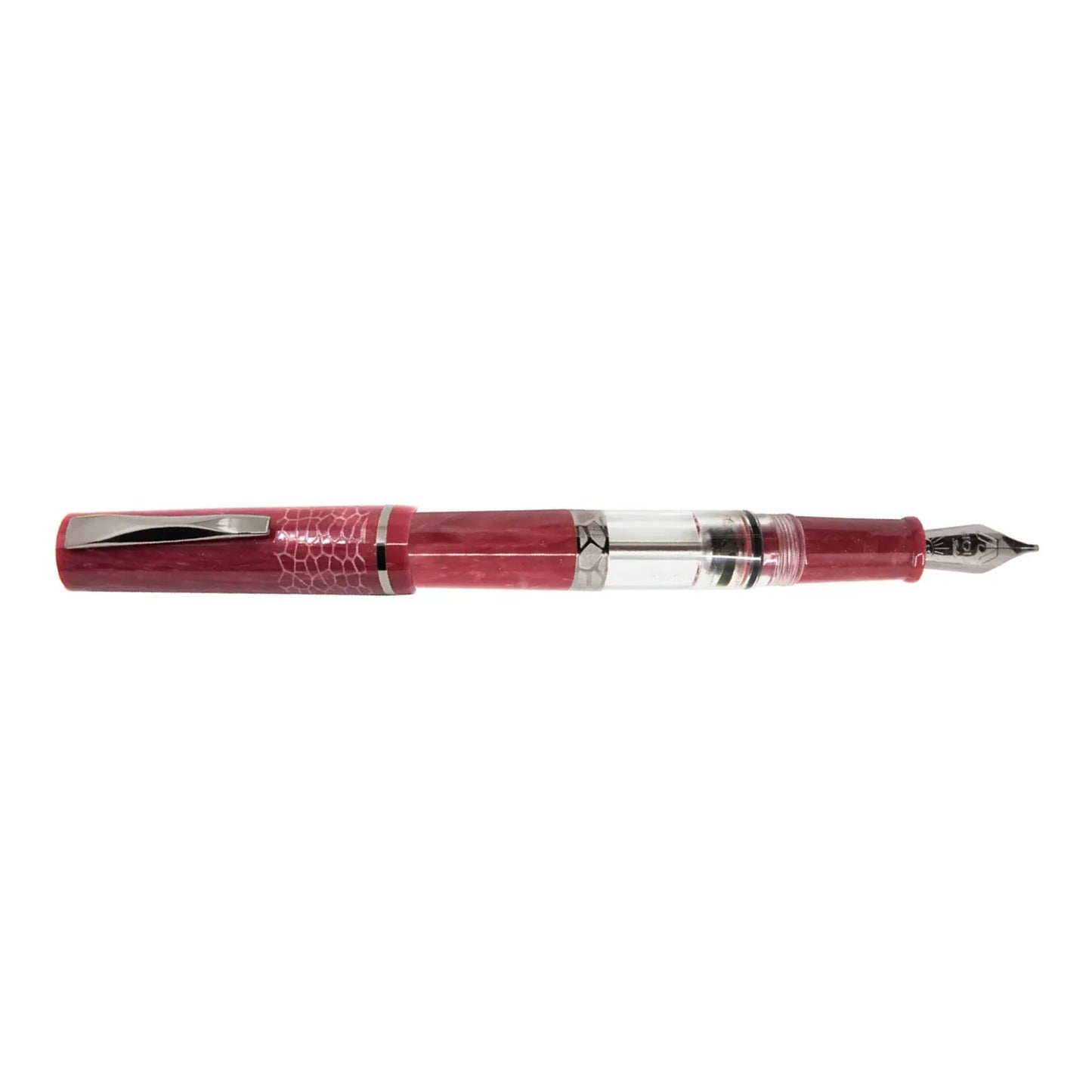 GIOIA Luminosa Corallo Fountain Pen - Silver Trim