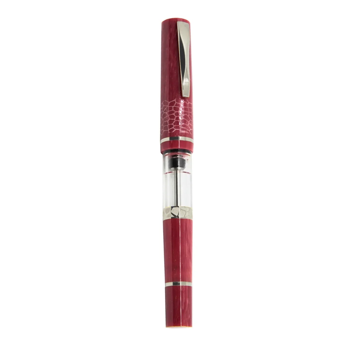 GIOIA Luminosa Corallo Fountain Pen - Silver Trim