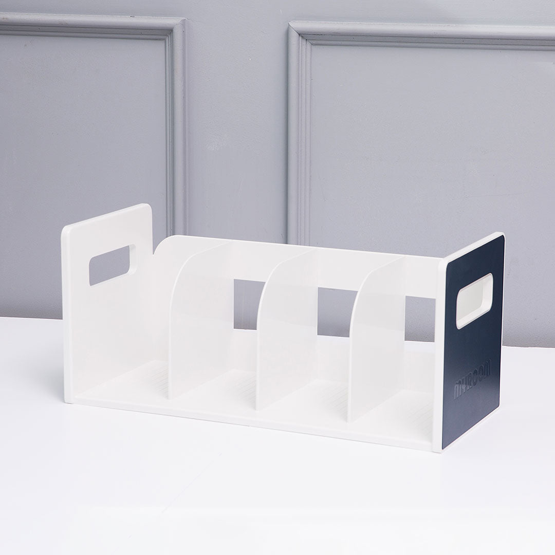 Litem | Book Rack with  4 Compartments | Organiser | Cool Grey | My Room