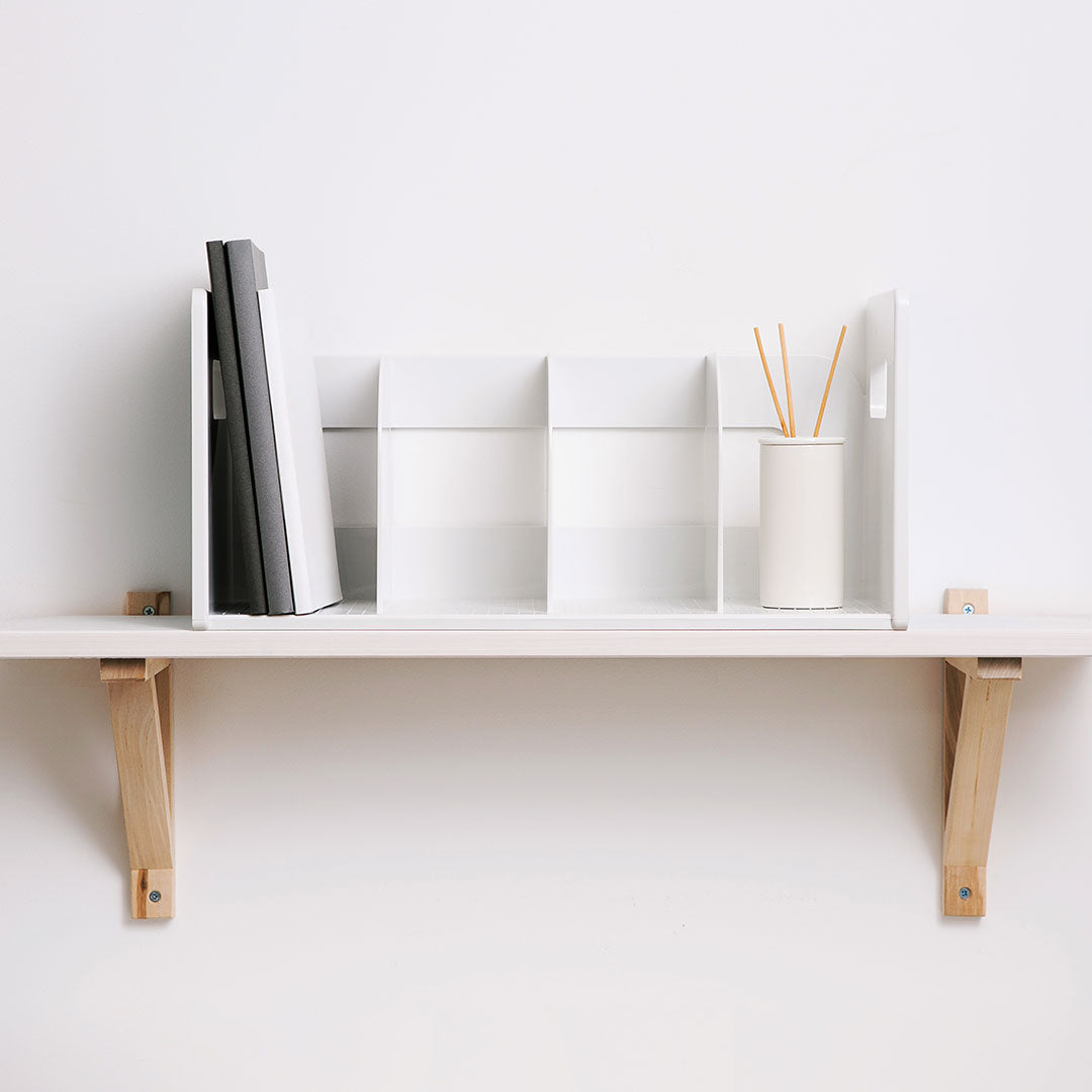 Litem | Book Rack with  4 Compartments | Organiser | Cool Grey | My Room