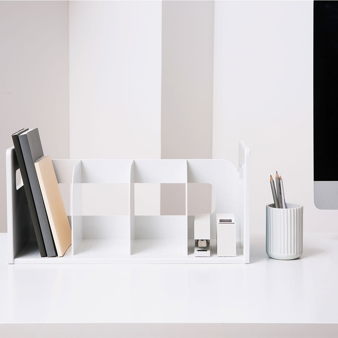 Litem | Book Rack with  4 Compartments | Organiser | Cool Grey | My Room