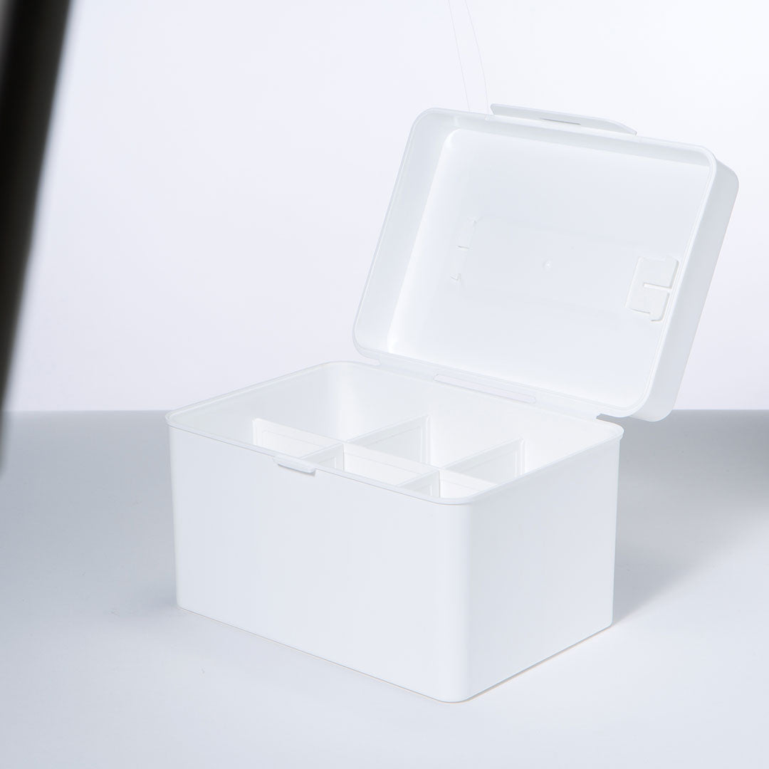 Litem My Cube Multi Utility Storage Box with Lid - White