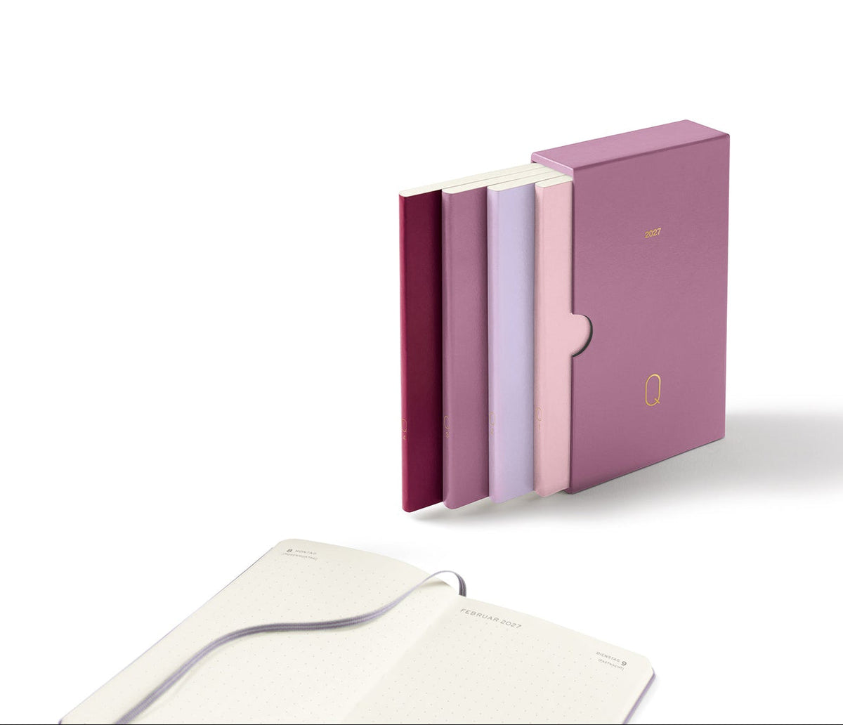 LEUCHTTURM1917 2027 Quarter Planner A6 (4PC) - Rose Shade