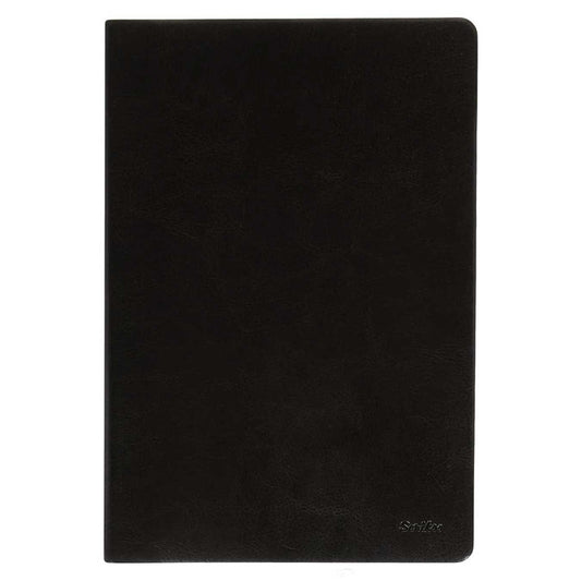 Scrikss A5 Blank Premium Notebook – Black Vinyl Leather Soft Cover