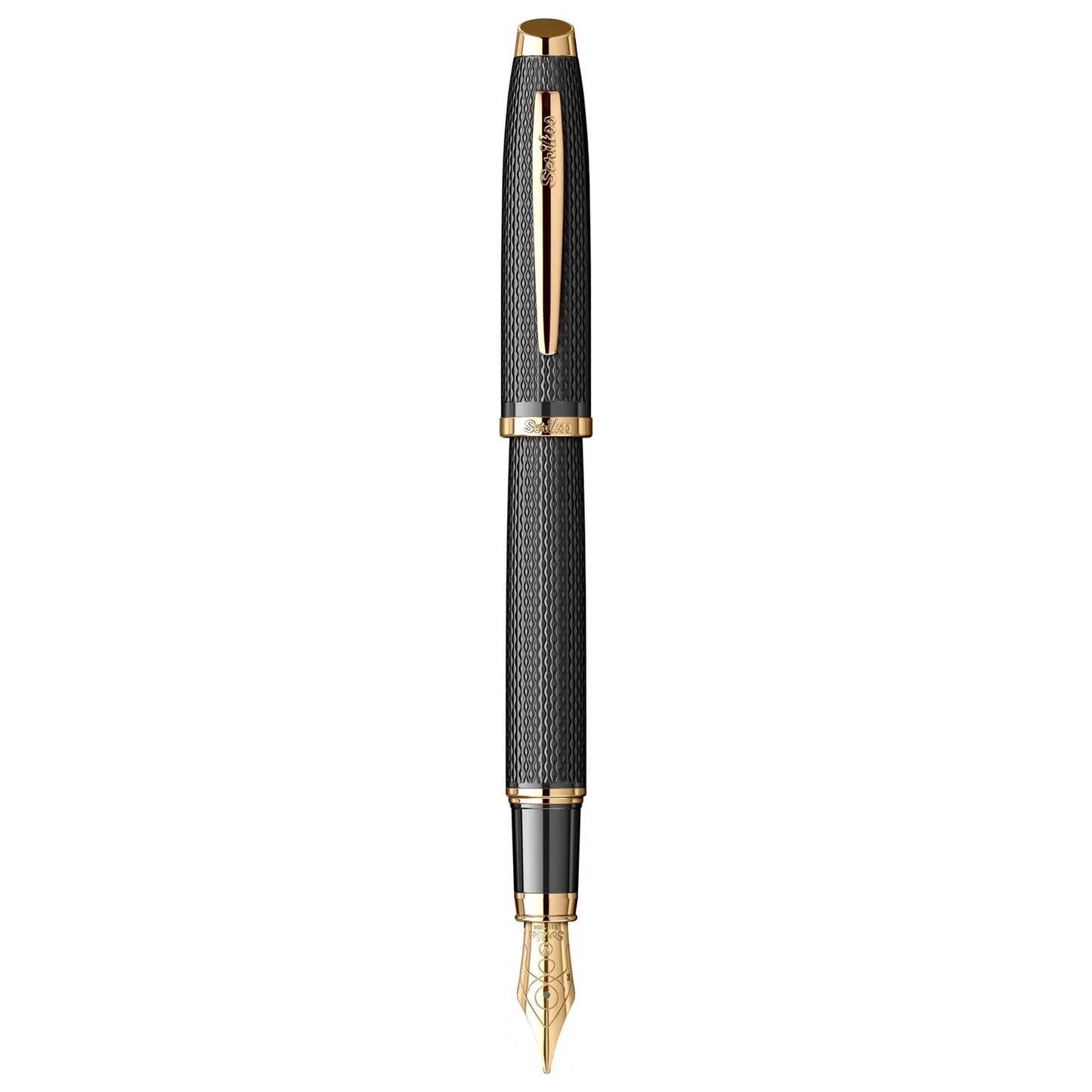 Scrikss Oscar 390 Medium Nib Fountain Pen - Matt Black GT