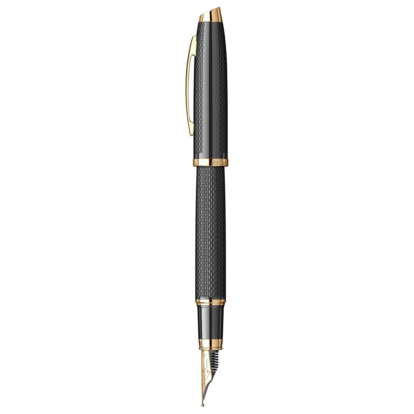 Scrikss Oscar 390 Medium Nib Fountain Pen - Matt Black GT