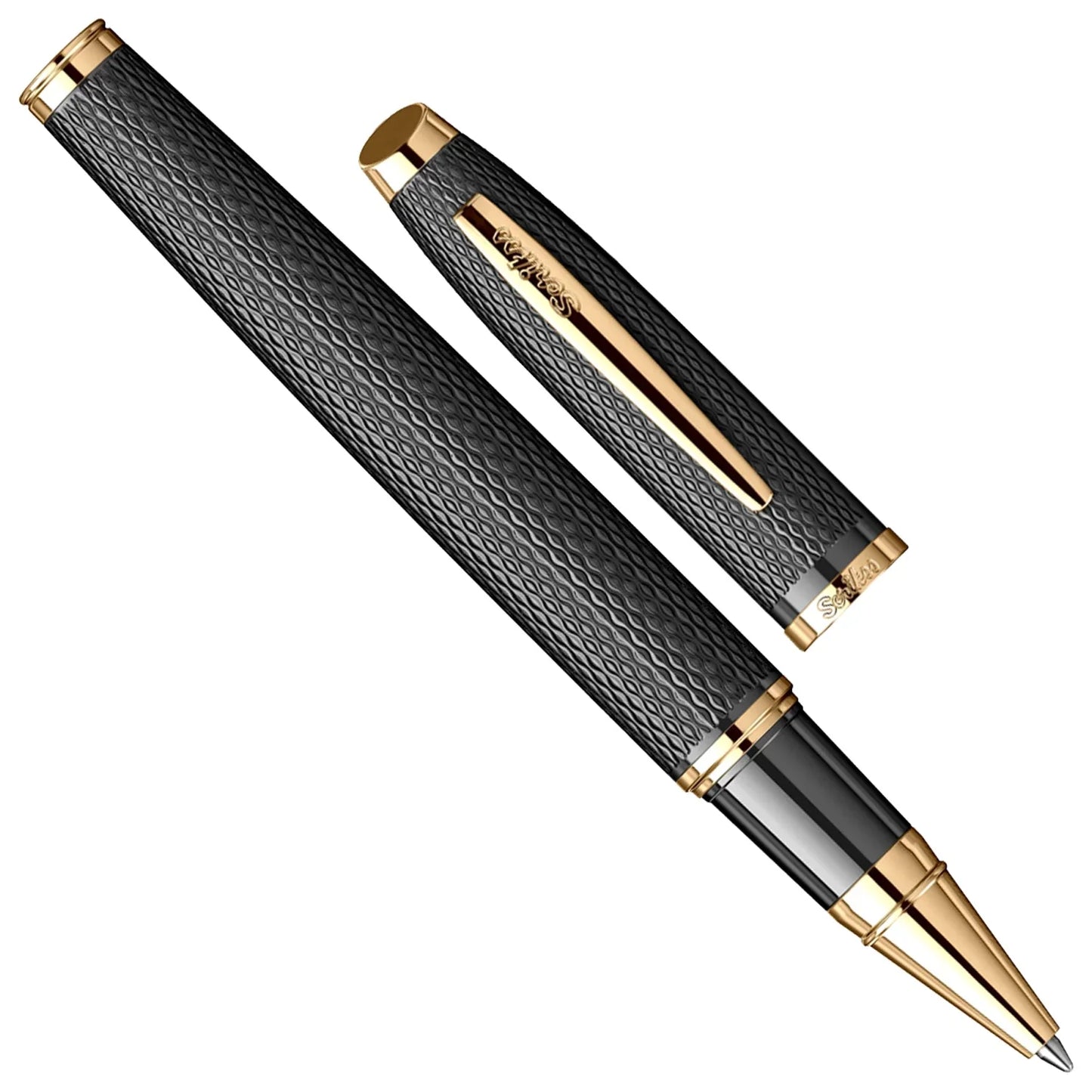 Scrikss Oscar 390 Rollerball Pen - Matte Black GT