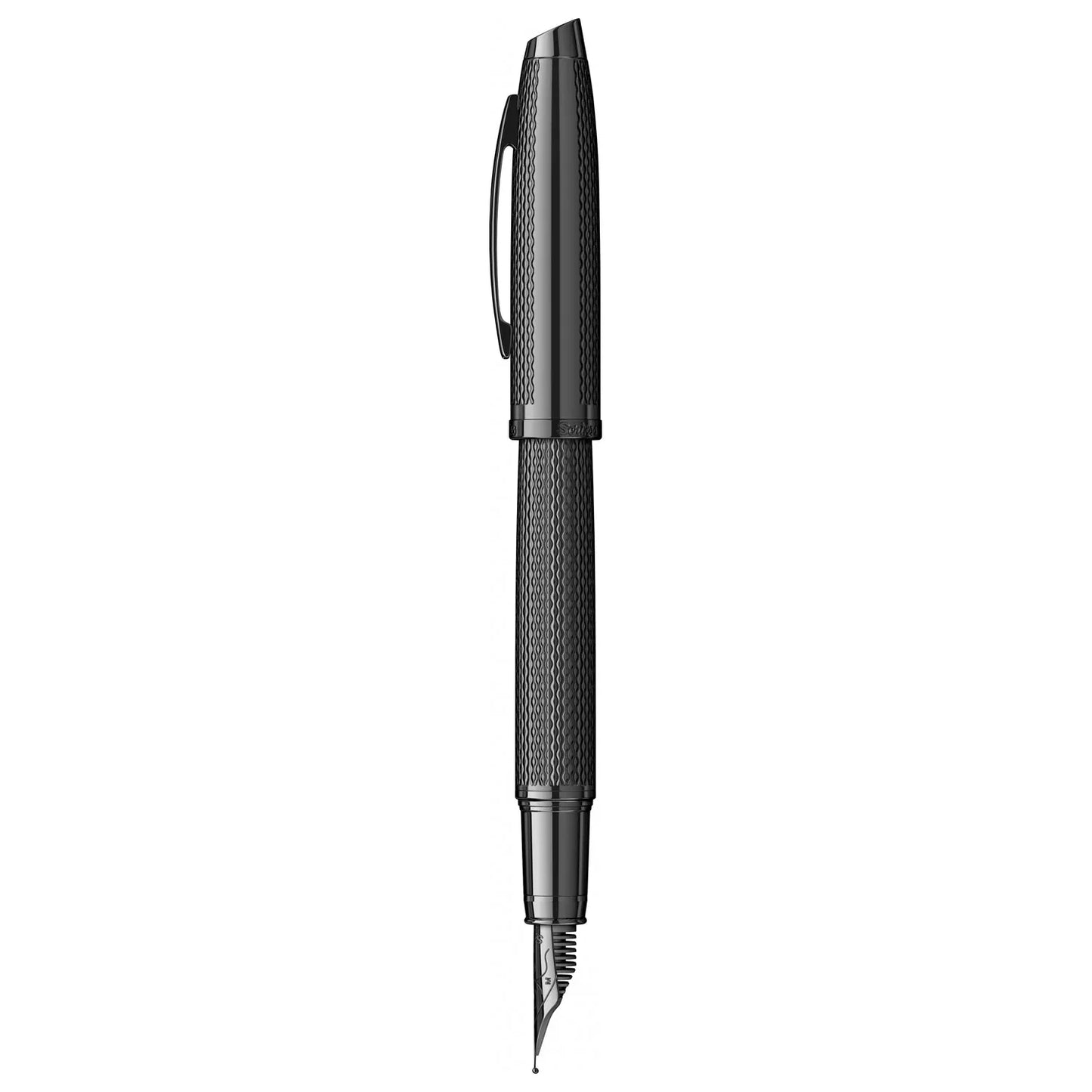Scrikss Oscar 390 Medium Nib Fountain Pen - Matt Black