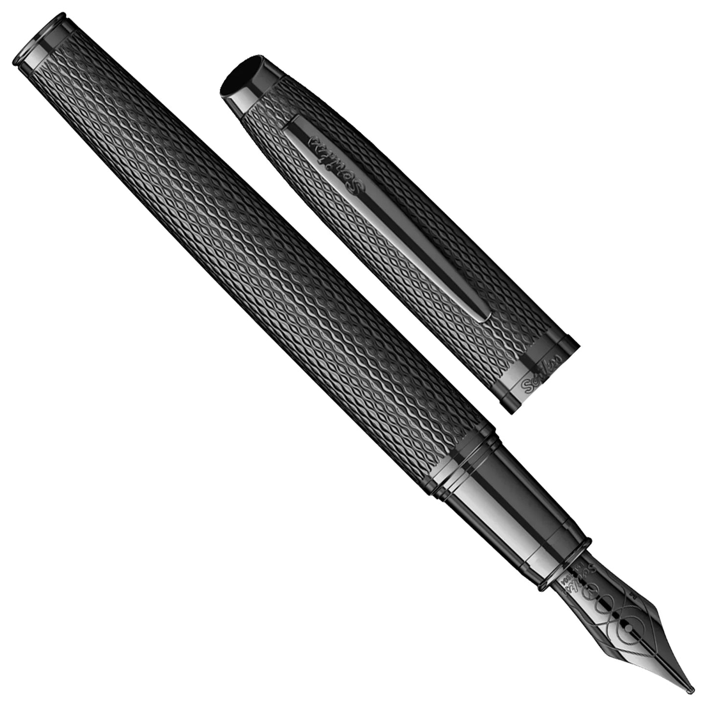 Scrikss Oscar 390 Medium Nib Fountain Pen - Matt Black