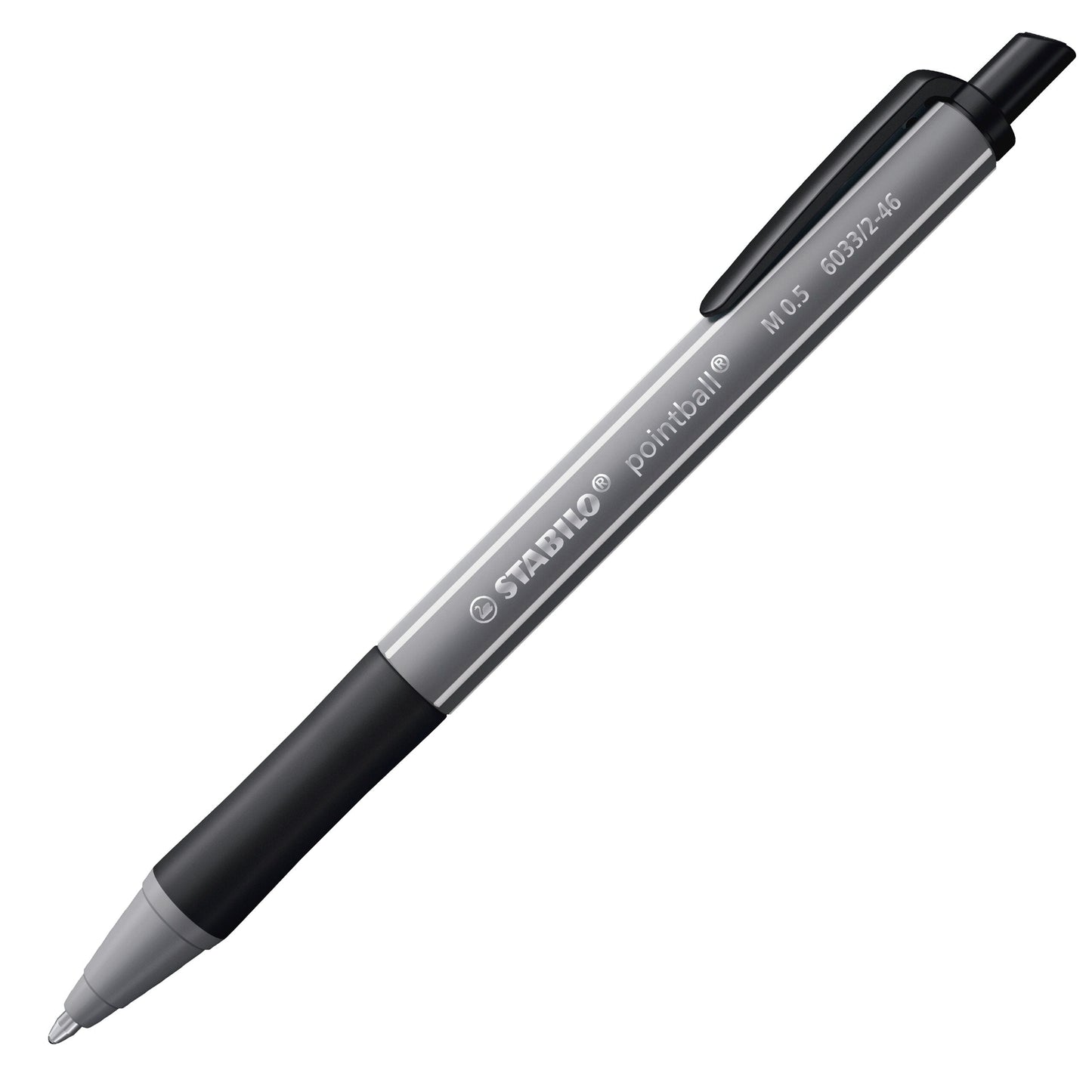 Stabilo Pointball Colorful - Dark Grey Ballpoint Pen - Pack Of 10