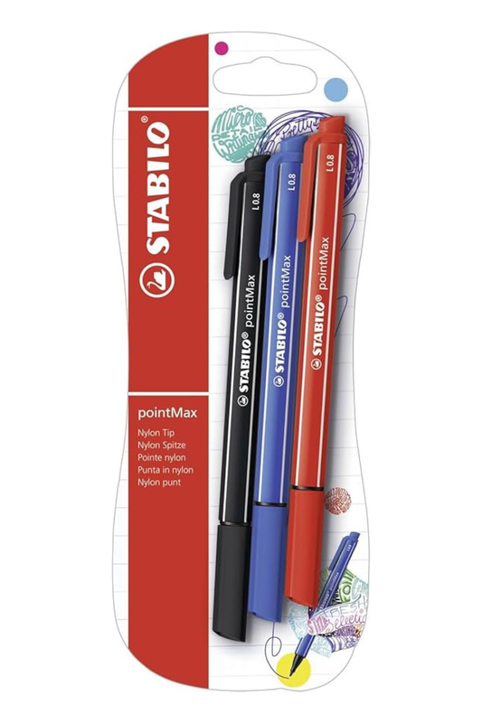 Stabilo Point Max-Pack Of 3  Blister