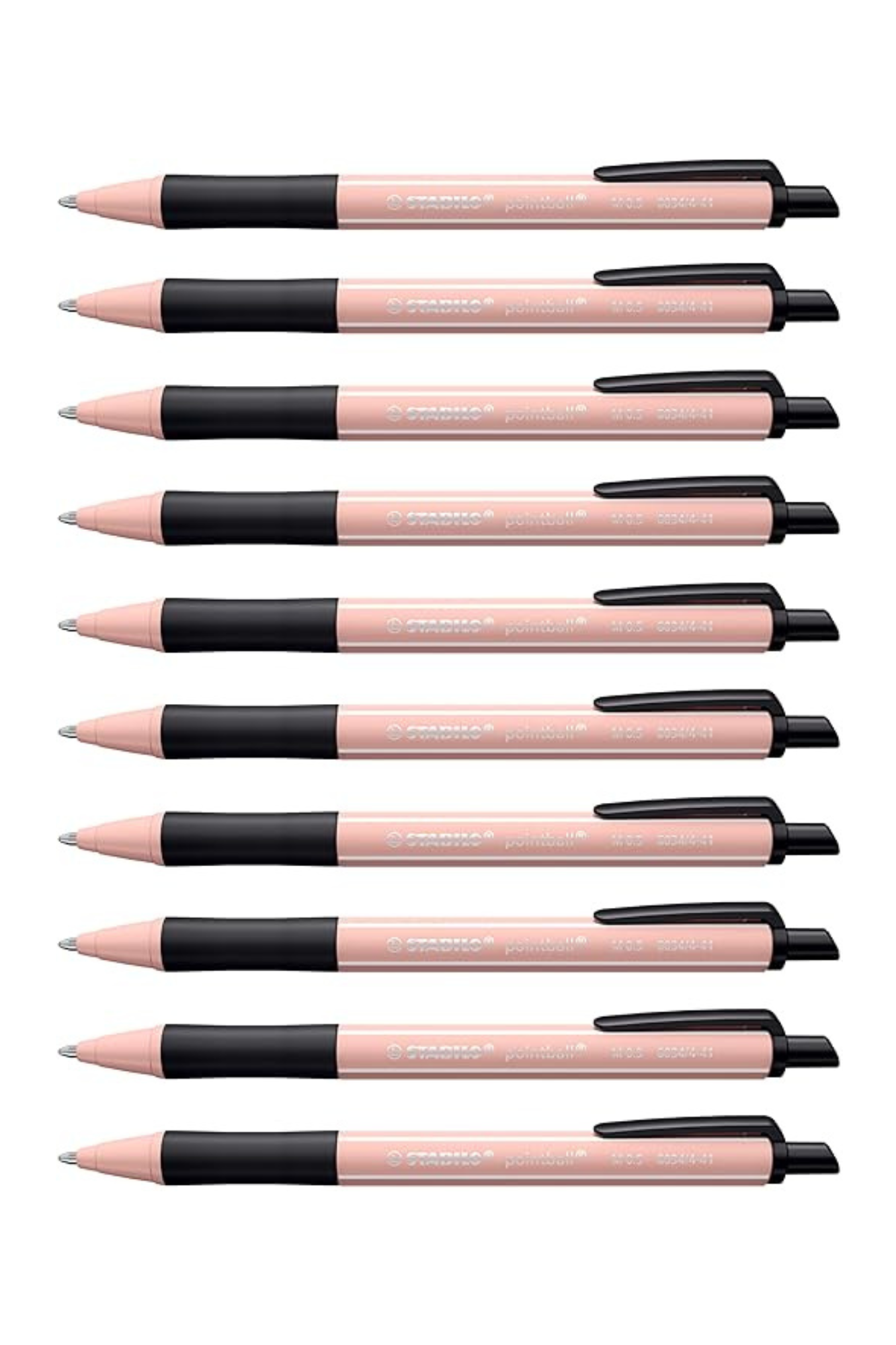 Stabilo Pointball Naturecol Wildflower - Blush with Blue Ink Ballpoint Pen - Pack of 10