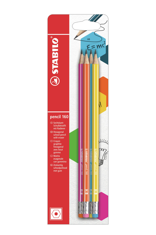 Stabilo Pencil 160 - Hb Pack Of 4  Blister