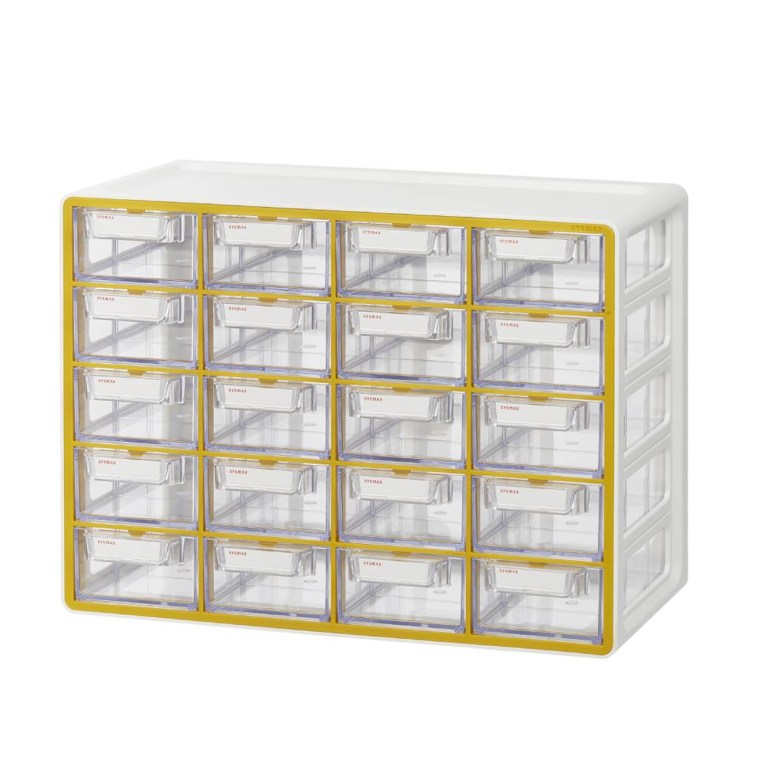 Sysmax | Multi Utility Storage Box | 20 Drawers | Organizer | Yellow ...