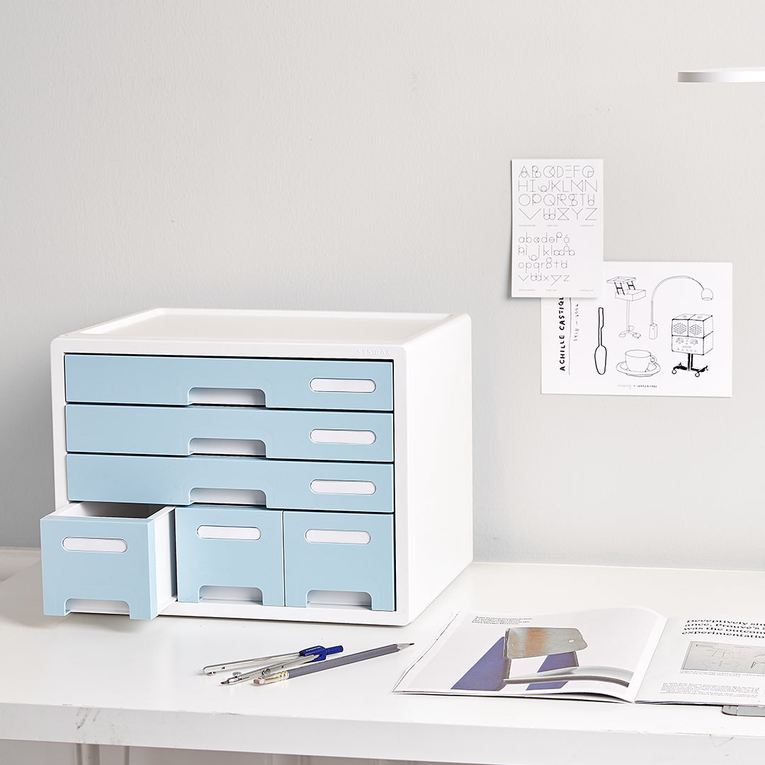 Sysmax | Combo File Cabinet| 6 Drawers| Organizer | Mint