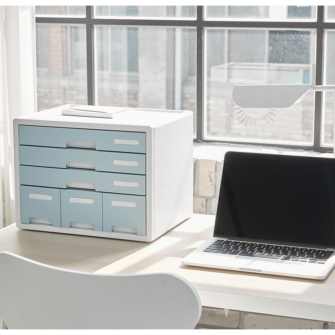 Sysmax | Combo File Cabinet| 6 Drawers| Organizer | Grey