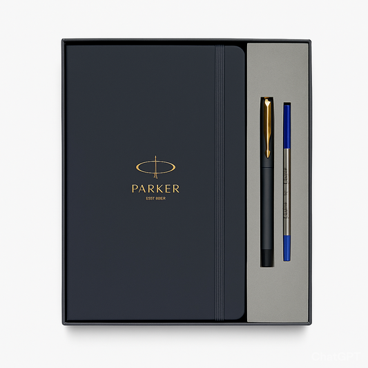 Parker Vector Matt Black Roller GT with Diary Combo