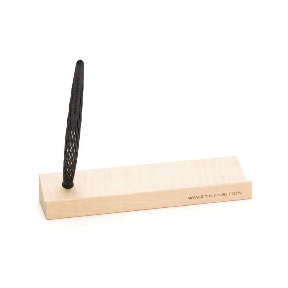 Pininfarina Forever Wave Ballpoint Pen with Maple Wood Base – Black