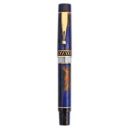 Gioia | Fountain Pen | Bellevista | Crepuscolo | Blue-Brown | Gold Trims