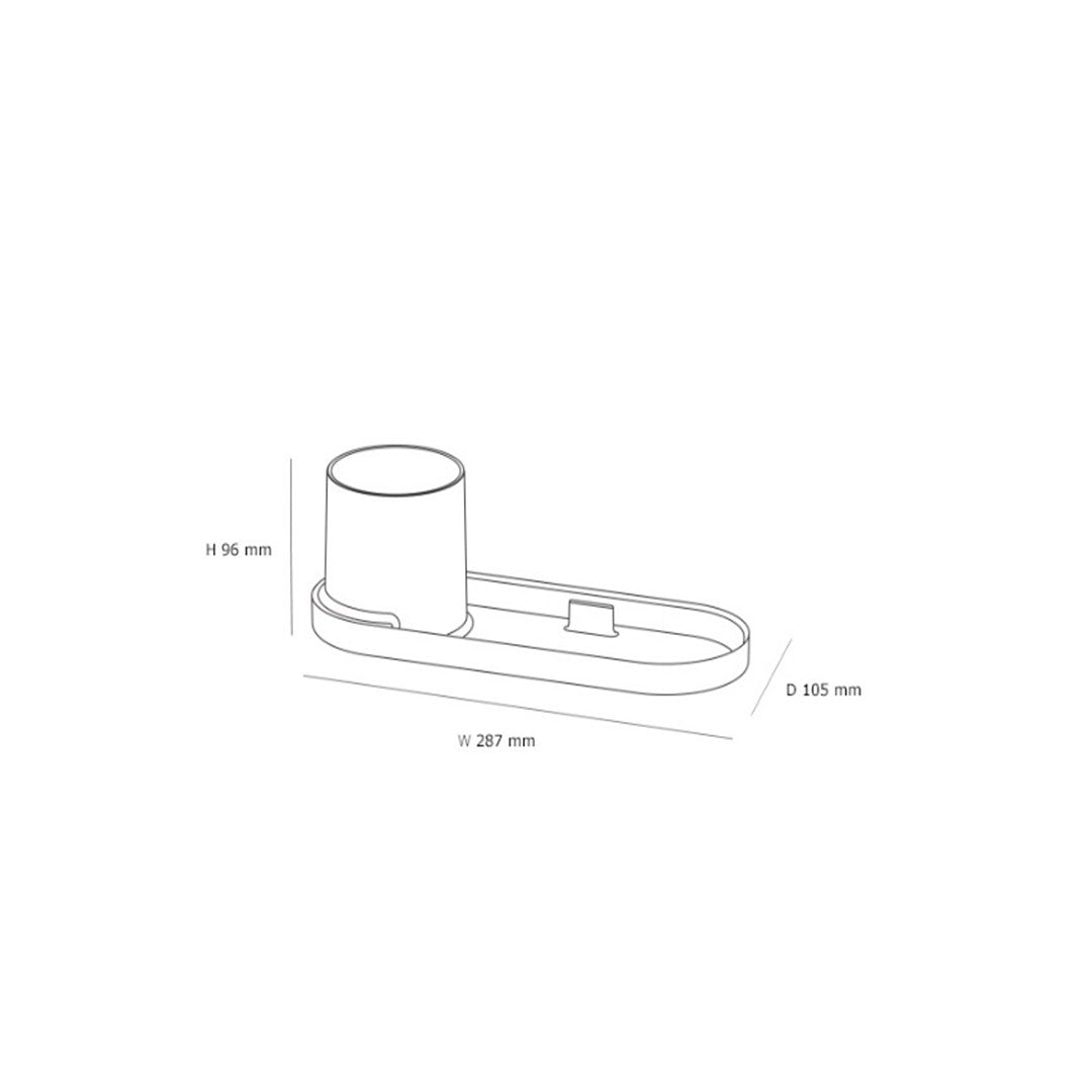 Litem Pen Stand with Tray Holder Tray - Ivory