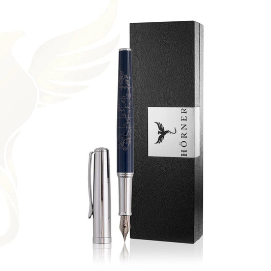 Horner | Terra | Fountain Pen | Blue Chrome
